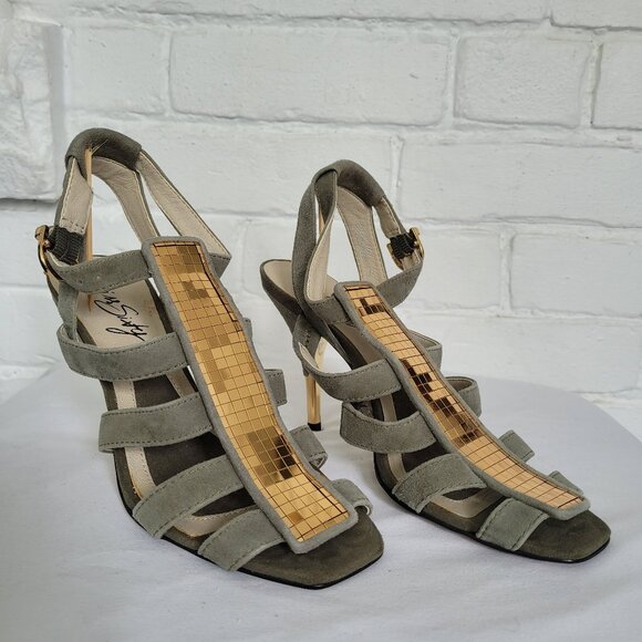 Vintage Miss Sixty Suede and Sequin Y2K Heels Size EU 38 - Picture 2 of 10